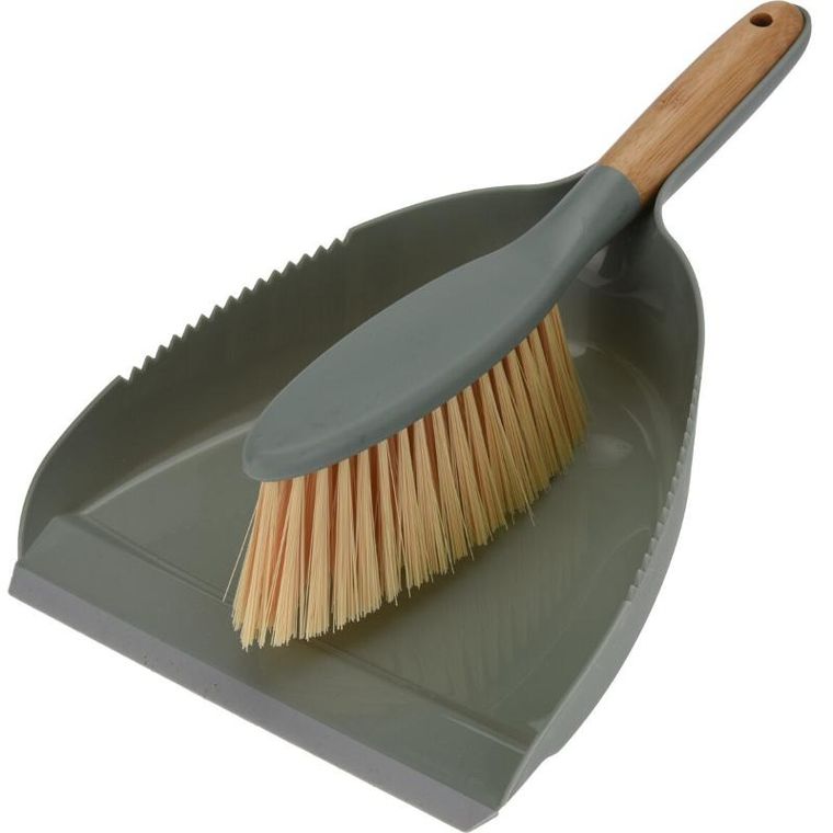Excellent Houseware, zmiotka bambusowa i szufelka