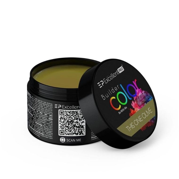 Excellent PRO, Builder Color With Thixotropy, żel budujący, This One Olive, 15g