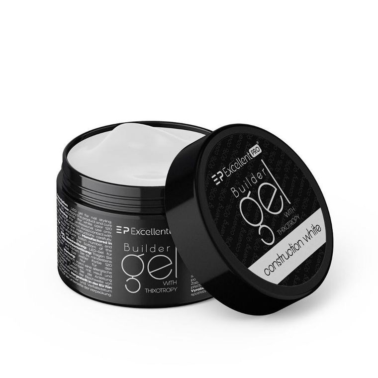 Excellent PRO, Builder Gel With Thixotropy, żel budujący, Construction White, 15g
