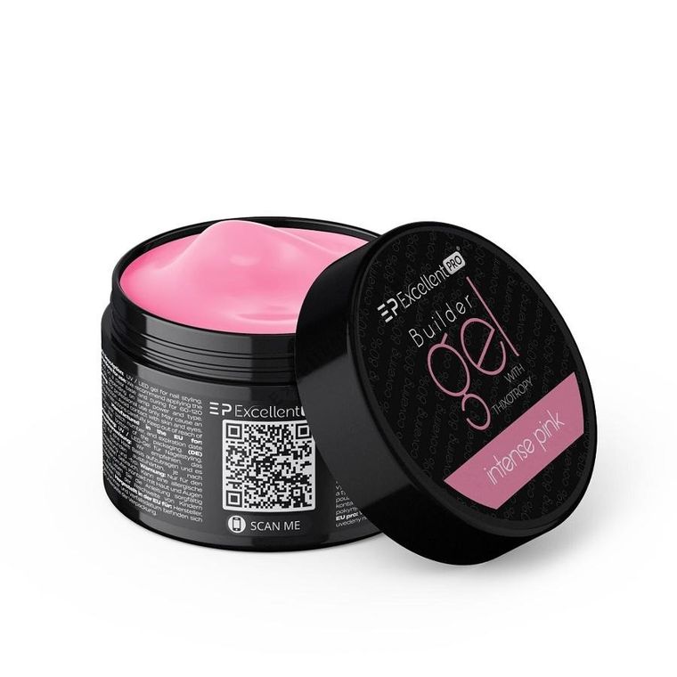 Excellent PRO, Builder Gel With Thixotropy, żel budujący, Intense Pink, 15g