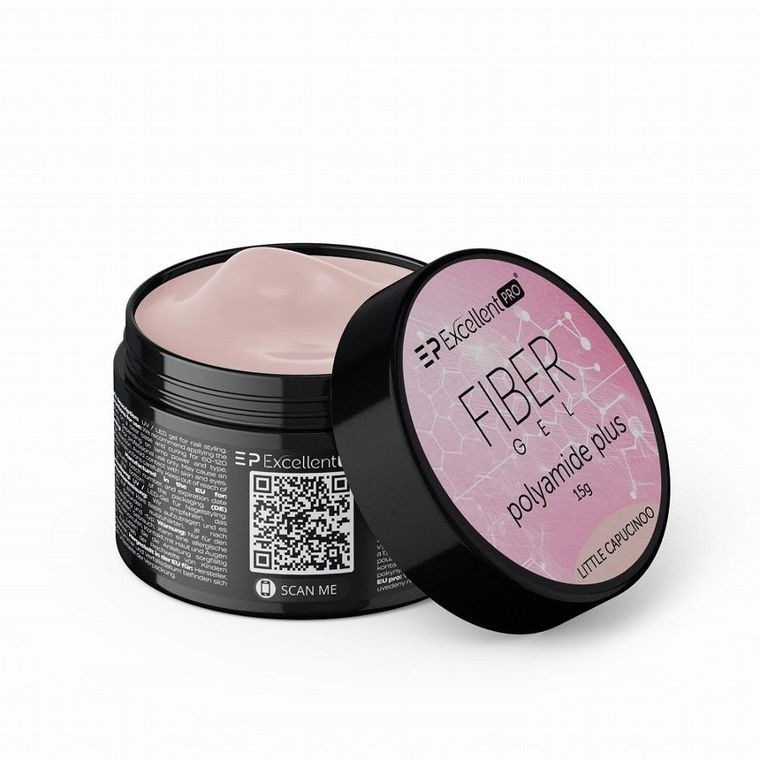 Excellent PRO, Fiber Gel Polyamide Plus, żel budujący, Little Capucinoo, 15g