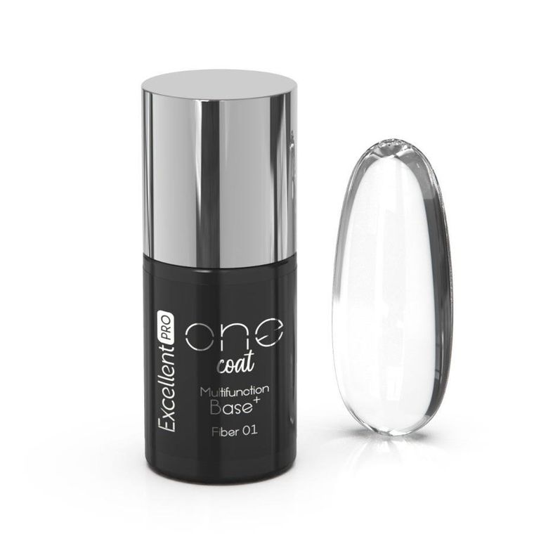 Excellent PRO, One Coat Multifunction Fiber Base baza hybrydowa z włóknami Pink Fog 7g
