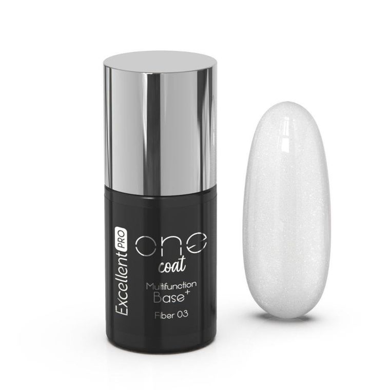 Excellent PRO, One Coat Multifunction Fiber Base baza hybrydowa z włóknami Sparkling Snow 7g