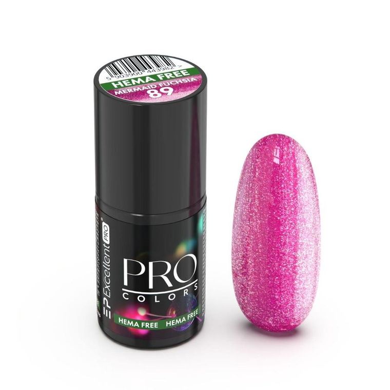 Excellent PRO, Pro Colors Hema Free lakier hybrydowy 89 Mermaid Fuchsia 7g