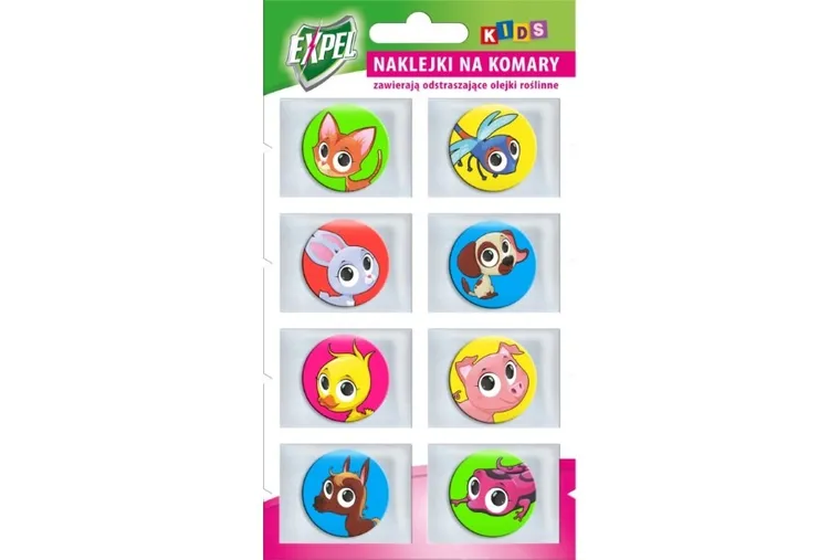 Expel Kids, naklejki odstraszające komary, 8 szt.
