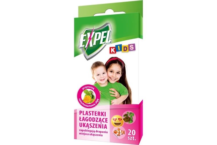 Expel Kids, plasterki łagodzące ukąszenia, 20 szt.