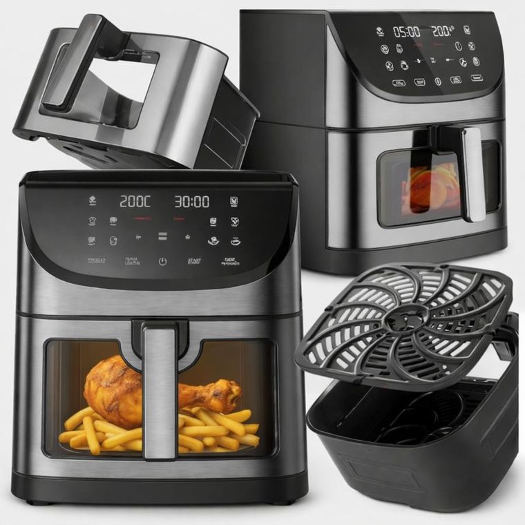 Extralink, air fryer, frytkownica beztłuszczowa, 8l, 1800W