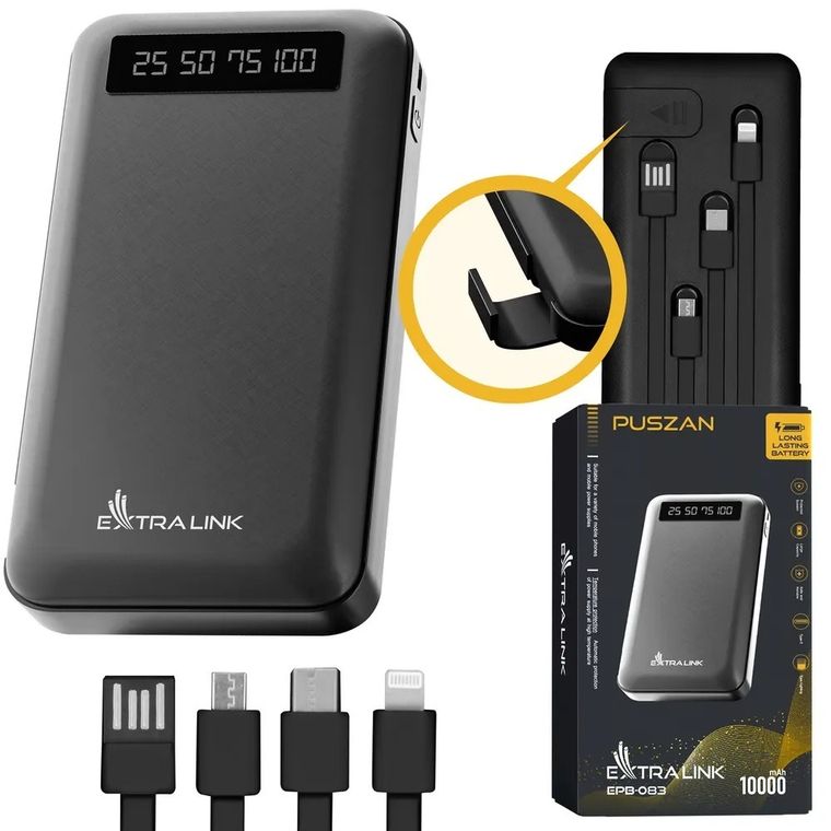 Extralink, EPB-083 10000mAh, powerbank, USB-C