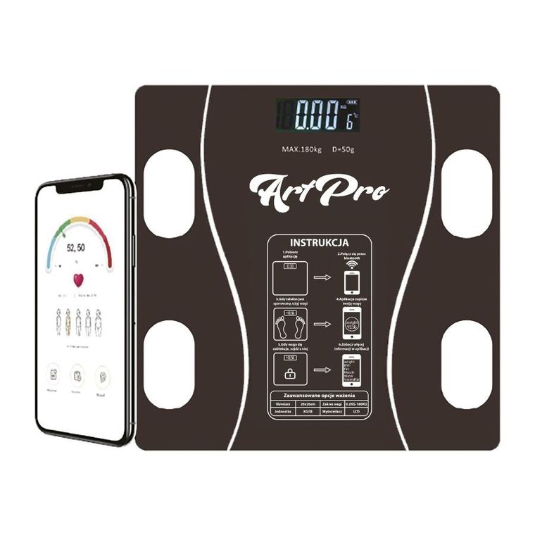 Extralink, Home, inteligenta waga łazienkowa, bluetooth