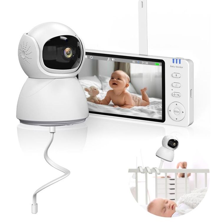 Extralink, Reya, MO570, niania elektroniczna z monitorem, obracana, 5 cali