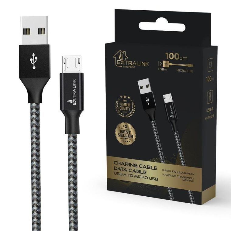 Extralink, Smart Life, kabel USB Type-A to Micro-USB, 100 cm
