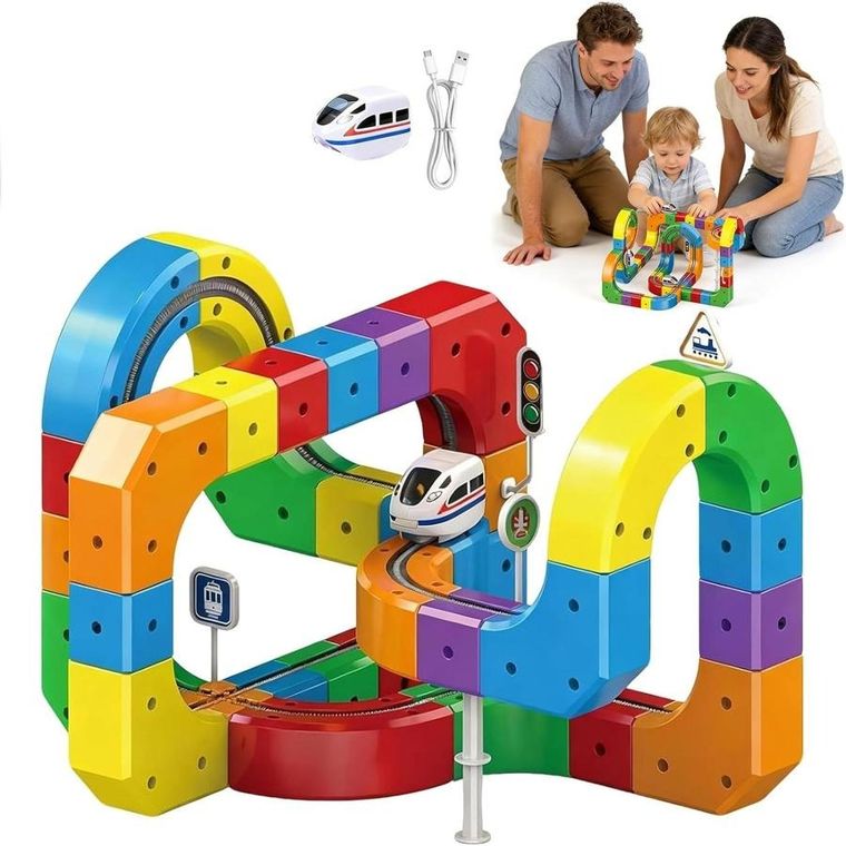 Extralink Toys, kolejka magnetyczna, 150 elementów