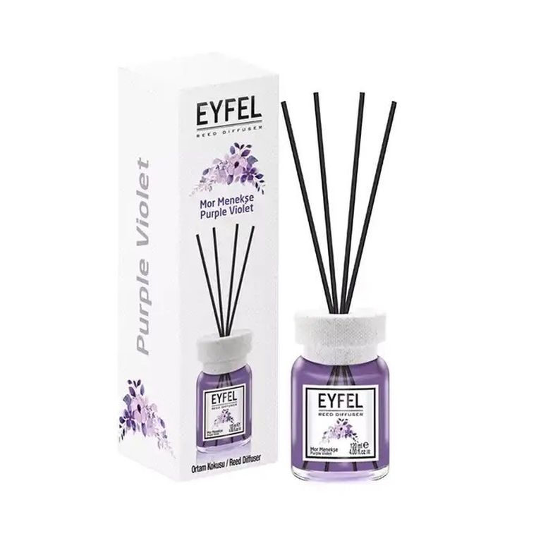 Eyfel, dyfuzor zapachowy z patyczkami, purple violet, 120 ml