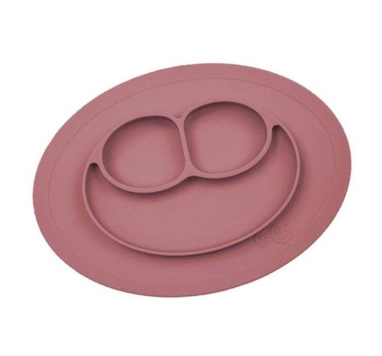 Ezpz, Mini Mat, silikonowy talerzyk z podkładką, mały, 2w1, mauve