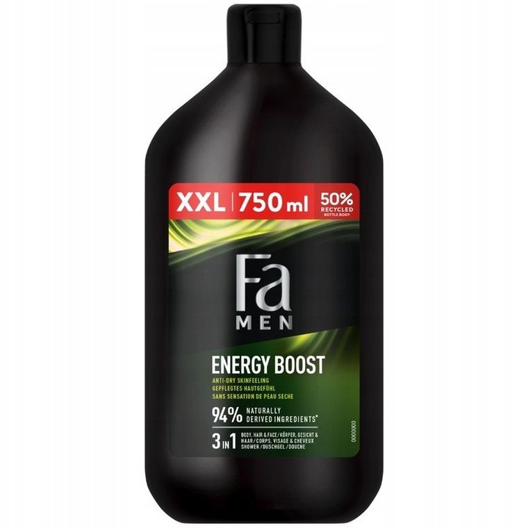 Fa, Men Energy Boost, żel pod prysznic, 750 ml