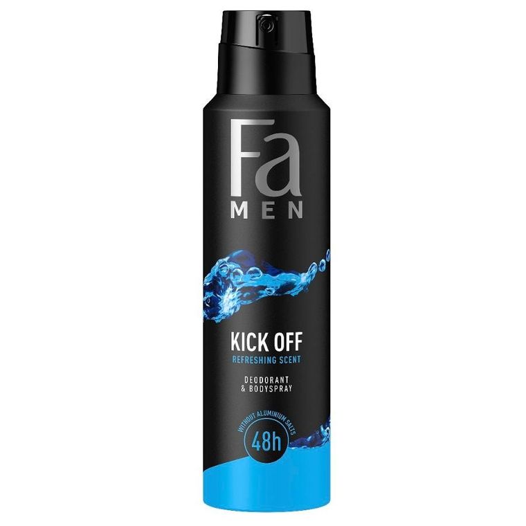 Fa, Men, Kick Off 48h, dezodorant w sprayu o odświeżającym zapachu, 150 ml