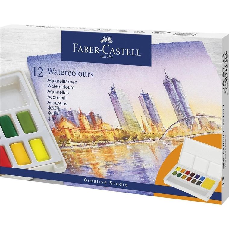 Faber Castell, Creative Studio, farby akwarelowe, 12 kolorów