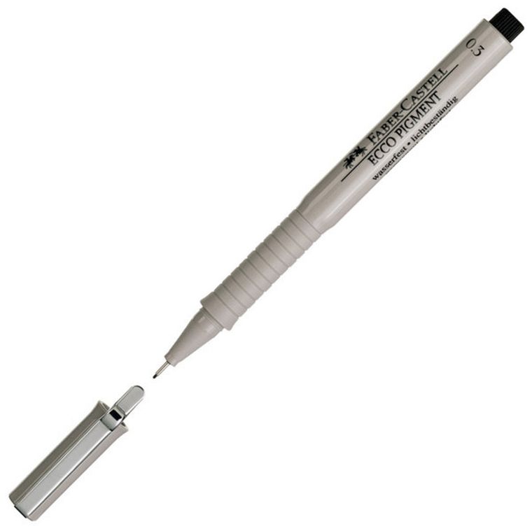 Faber-Castell, Ecco Pigment, cienkopis kreślarski 0.3mm, czarny
