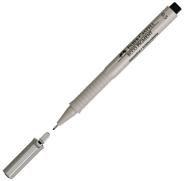 Faber-Castell, Ecco Pigment, cienkopis kreślarski 0.5mm, czarny