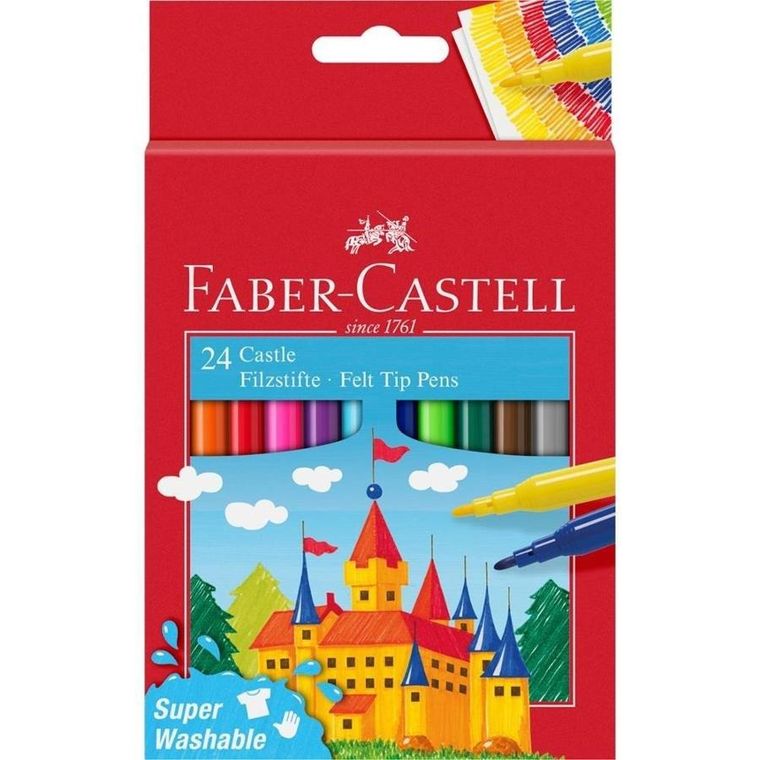 Faber Castell, flamastry Zamek, 24 kolory