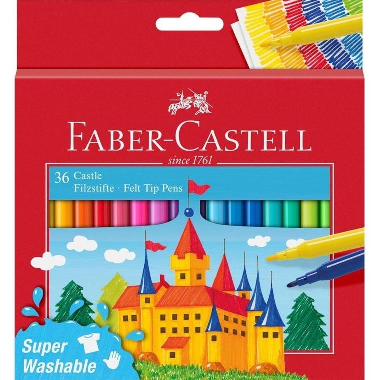 Faber Castell, flamastry Zamek, 36 kolorów