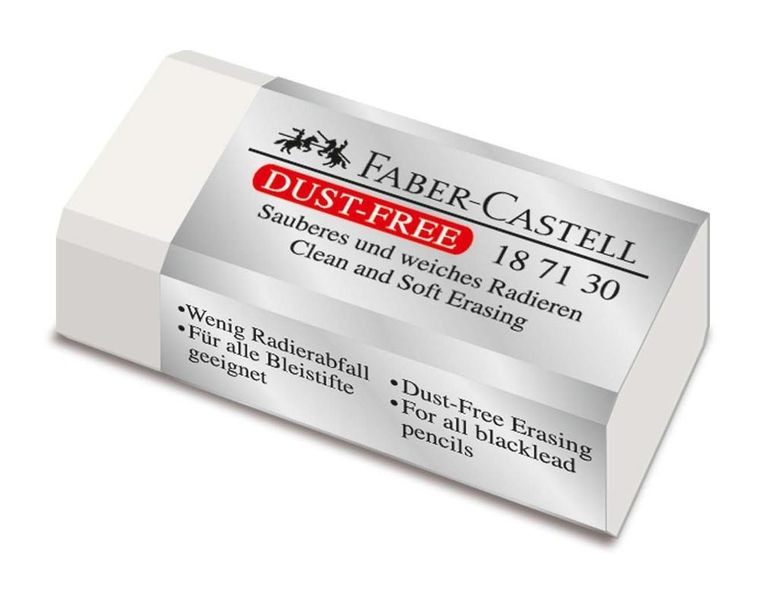 Faber-Castell, gumka do ścierania dust free, biała