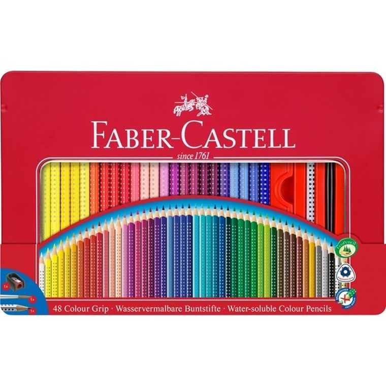Faber-Castell, kredki, 48 kolorów w metalowym pudełku