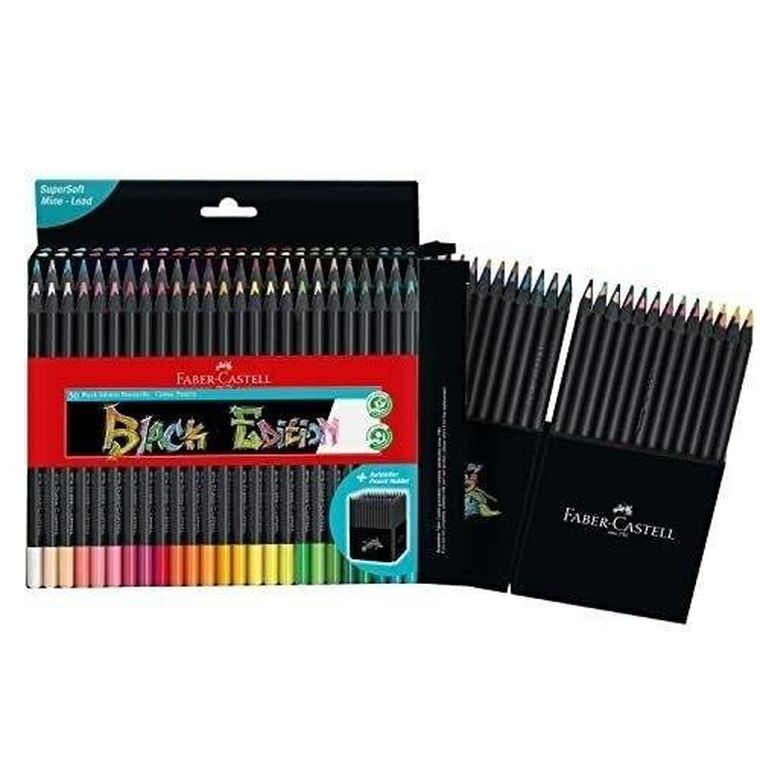 Faber Castell, kredki trójkątne, Black Edition, 50 kolorów