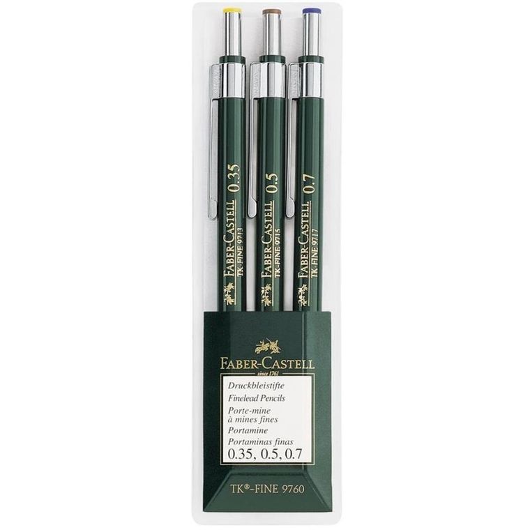 Faber Castell, ołówek automatyczny TK-FINE, 3 szt.