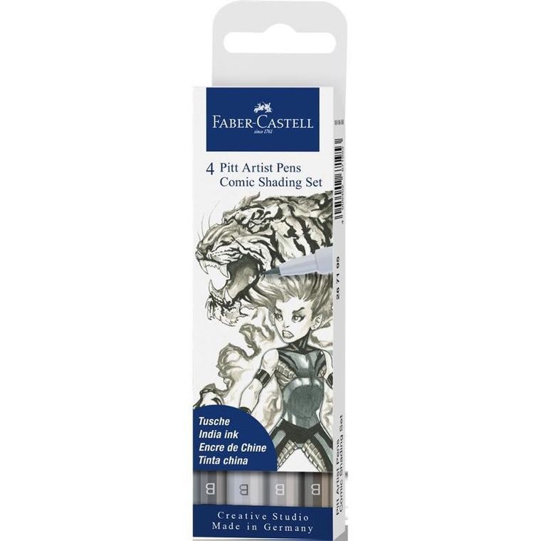 Faber-Castell, Pit Artist Pen The Famazings Daughter, zestaw do rysowania komiksów, 4 szt.
