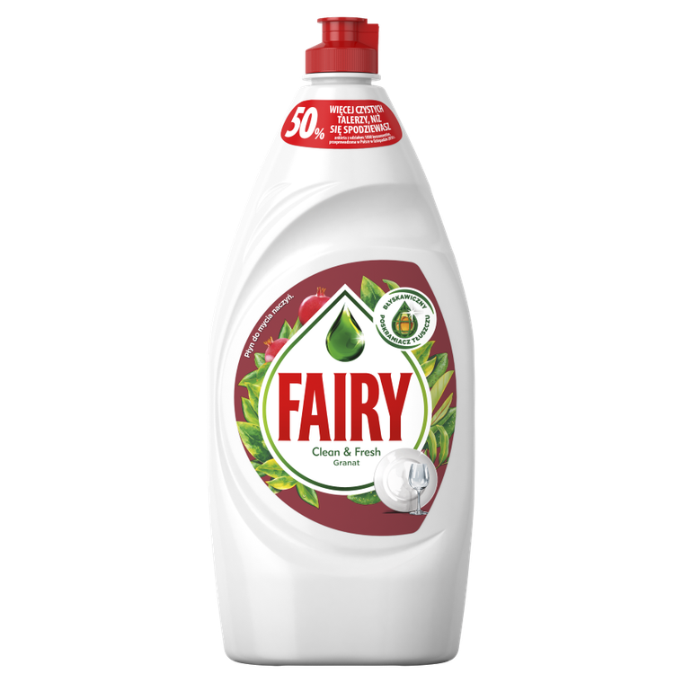 Fairy, Clean & Fresh Granat, płyn do mycia naczyń, 900 ml