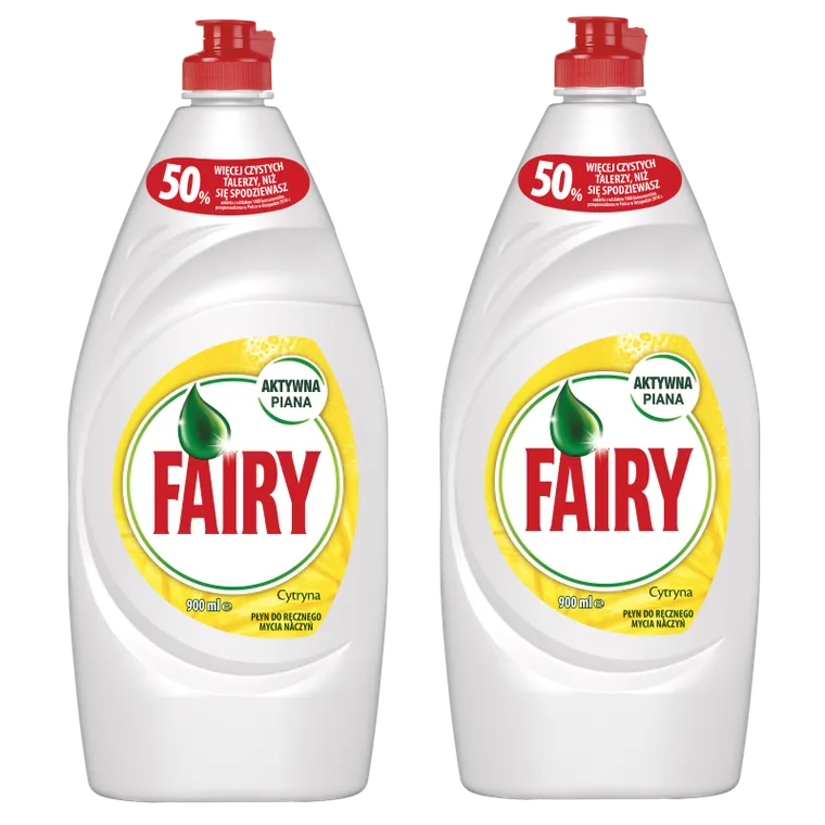 Fairy, Lemon, płyn do mycia naczyń, 2-900 ml