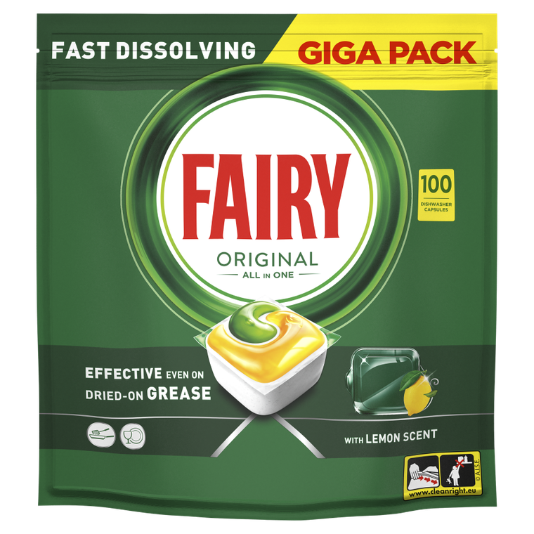 Fairy Original, Cytryna, kapsułki do zmywarki All in One, 100 tabletek