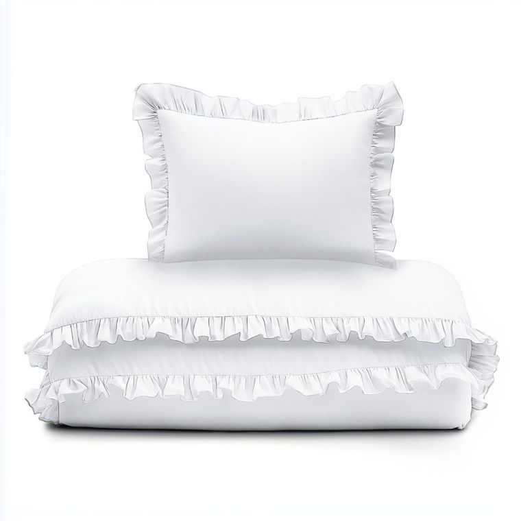 Falbanka, 2-częściowy komplet pościeli bawełnianej, 90-120 cm