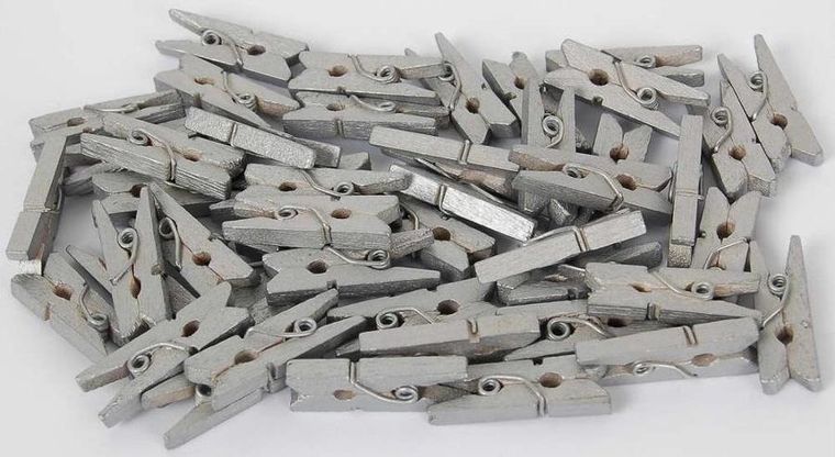 Fandy, klamerki ozdobne, Color, srebrne