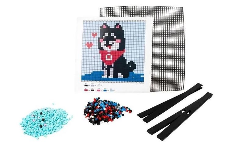 Fandy, mozaika pomponowa, piesek