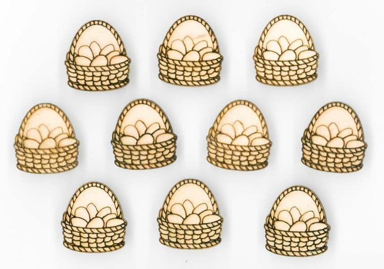 Fandy, naklejki, drewniane koszyczki