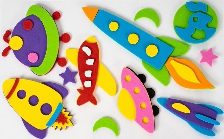 Fandy, naklejki piankowe 3D, 3 cm, Kosmos