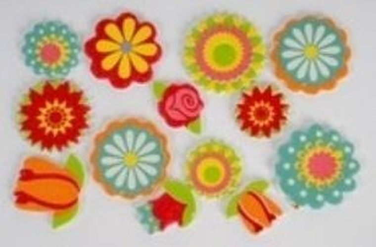 Fandy, naklejki piankowe, kwiaty