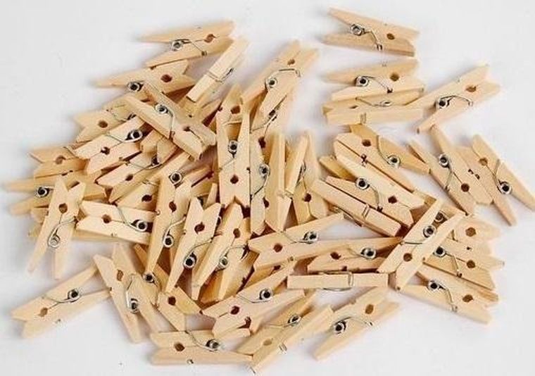 Fandy, Natural, klamerki ozdobne, małe, drewniane