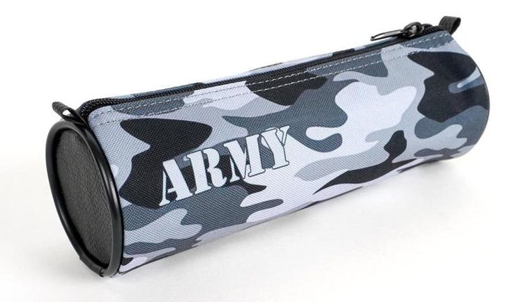 Fandy, piórnik rolka, Army moro, szary