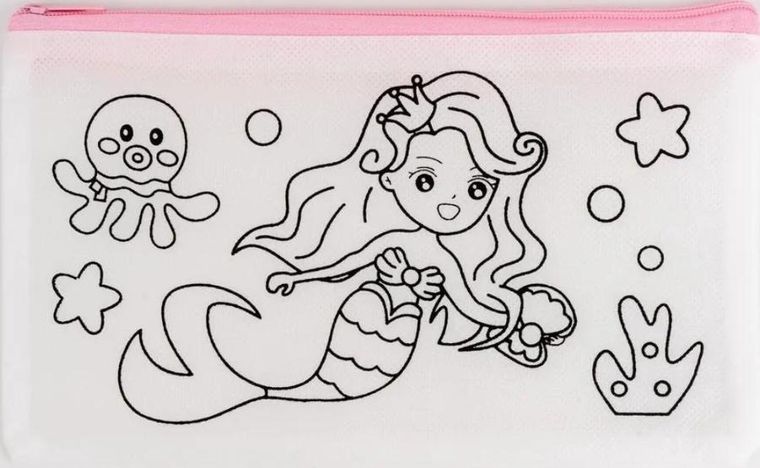 Fandy, piórnik saszetka, Tinting mermaid