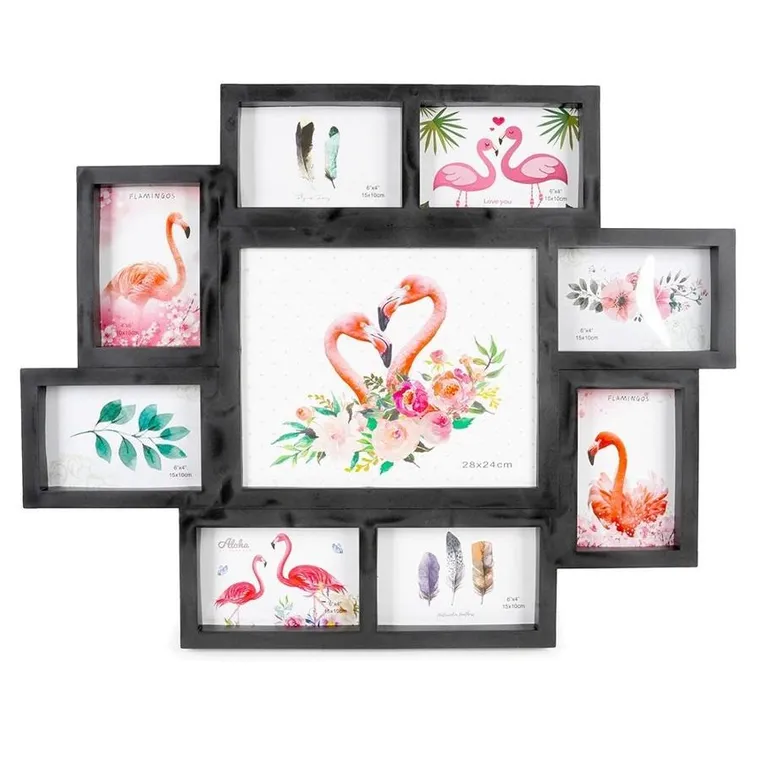 Fandy, ramka na zdjęcia, czarna, 9 zdjęć