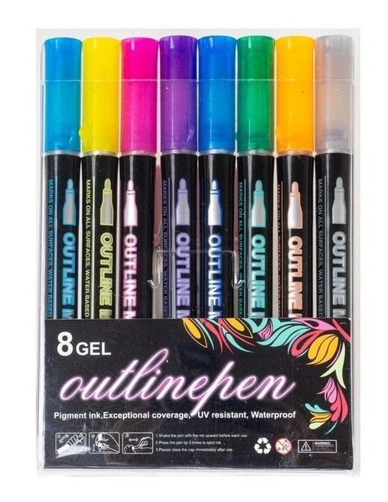 Fandy, Shine, marker outline, 8 kolorów
