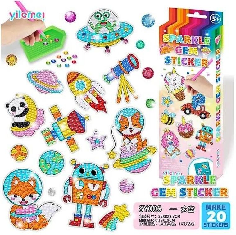 Fandy, Sparkle, diamentowa mozaika naklejki, kosmos