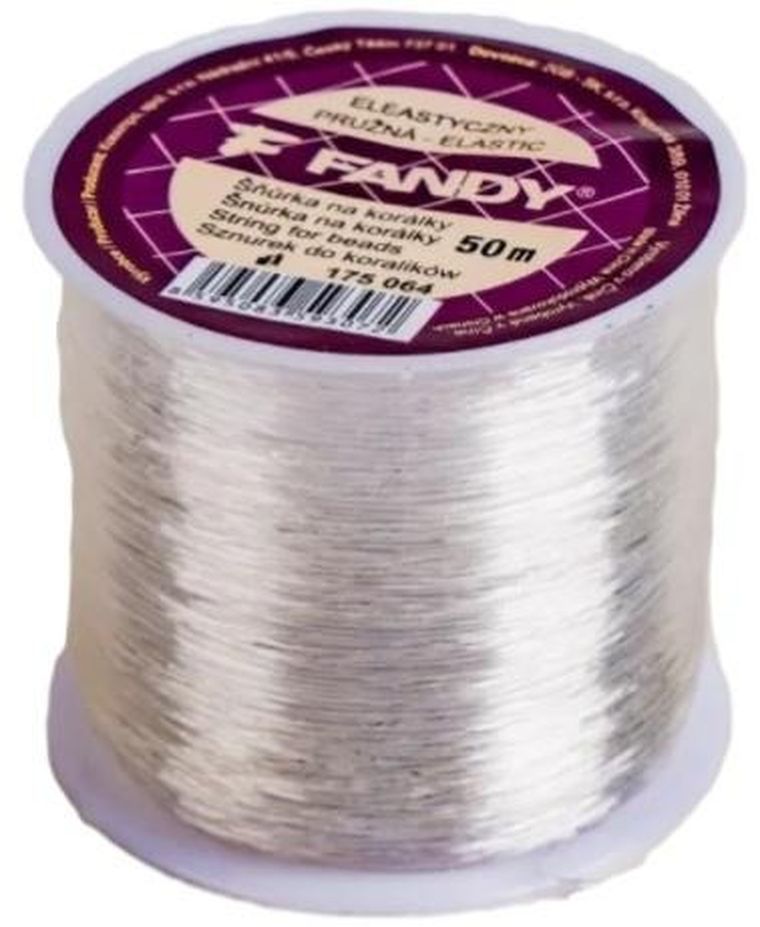 Fandy, sznurek elastyczny do koralików, 50m