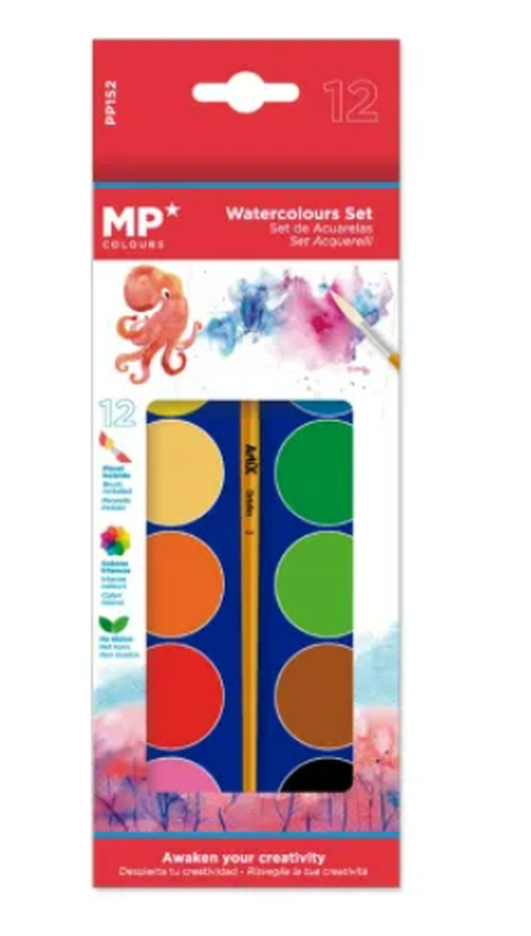Farby akwarelowe, 12 szt.