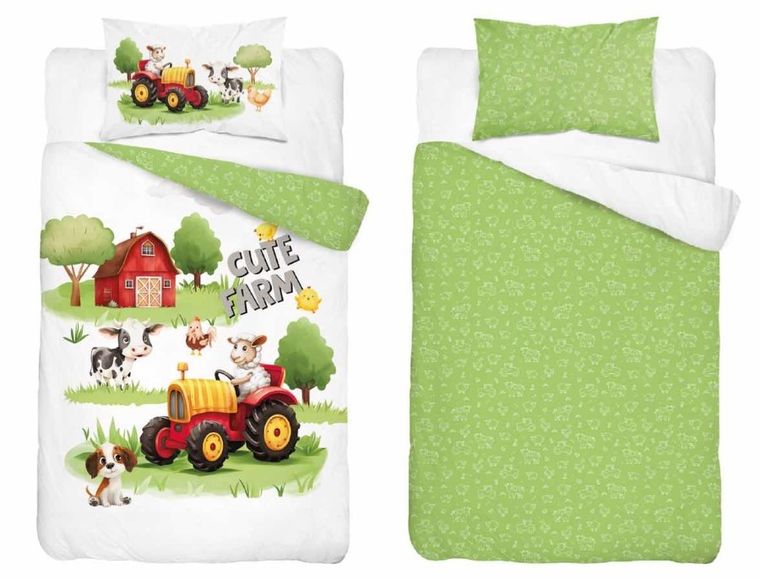 Farma, 2-częściowy komplet pościeli dziecięcej, 100-135 cm