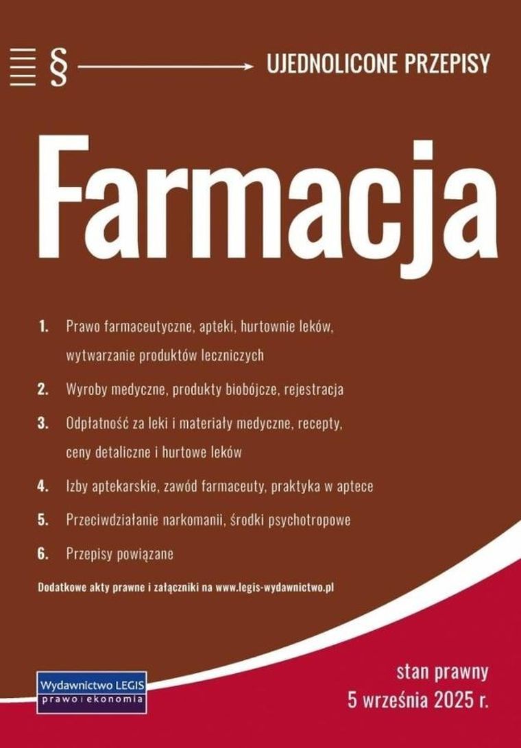 Farmacja - ujednolicone przepisy