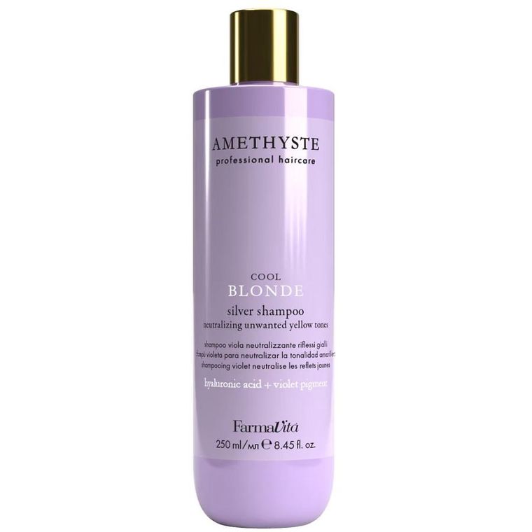 Farmavita, Amethyste Cool Blonde, szampon do włosów siwych i rozjaśnianych, 250 ml